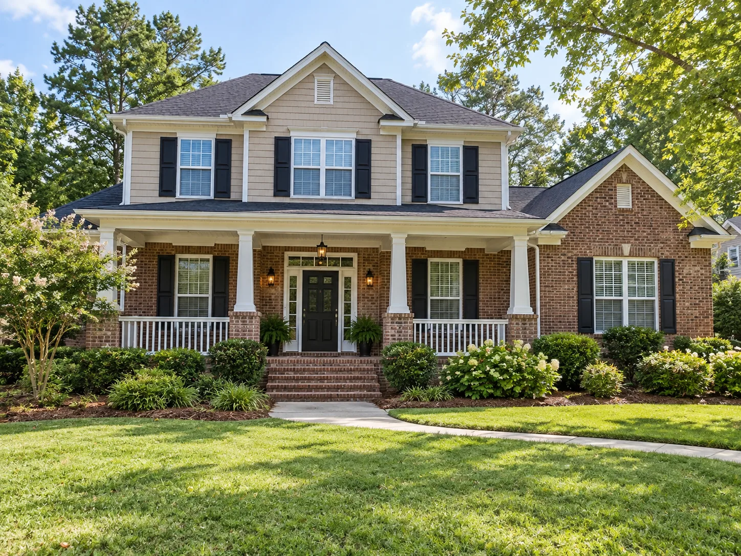 Representative brick recovery-housing exterior in the Atlanta area