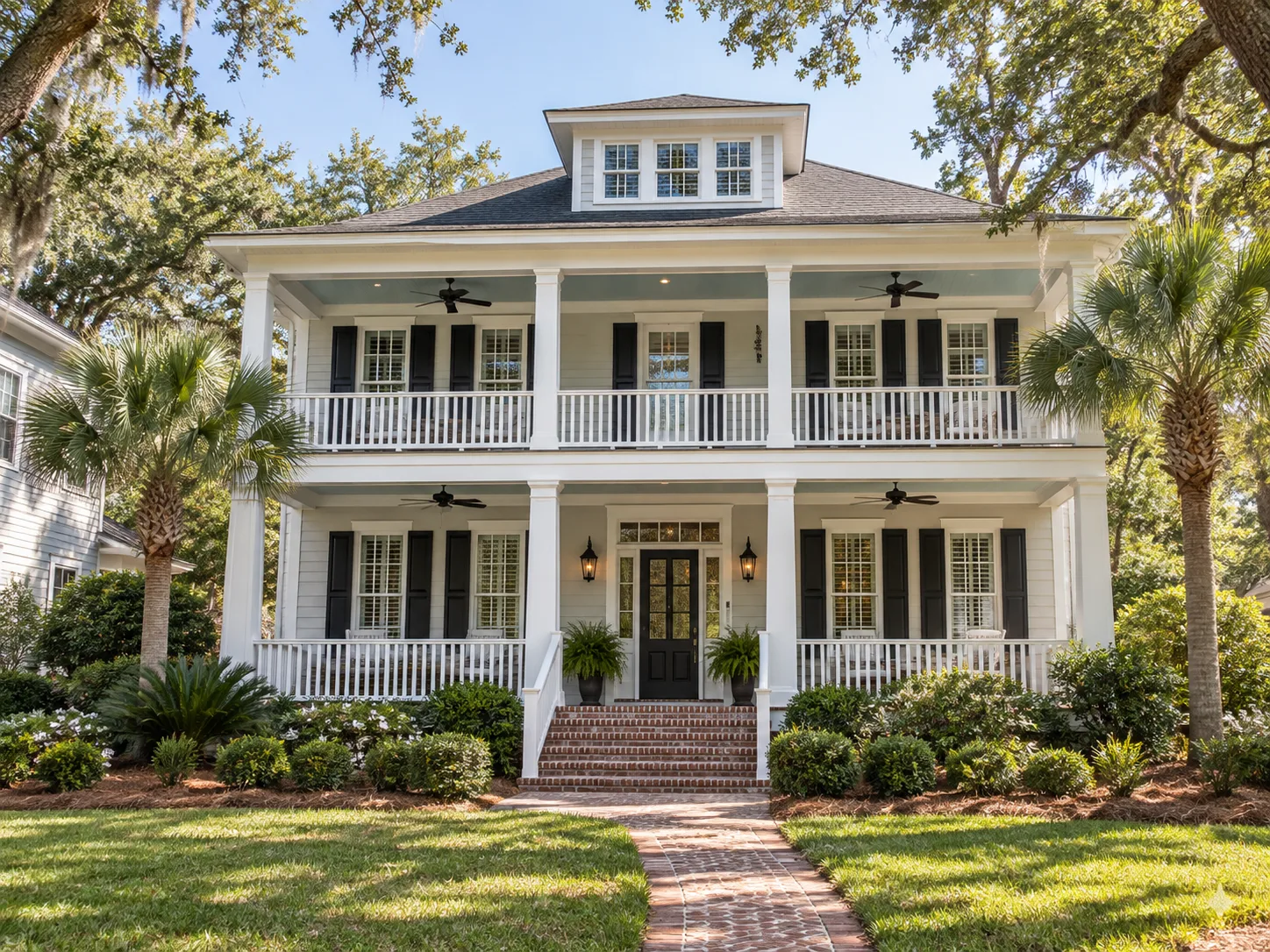 Representative Lowcountry-style recovery-housing exterior in South Carolina